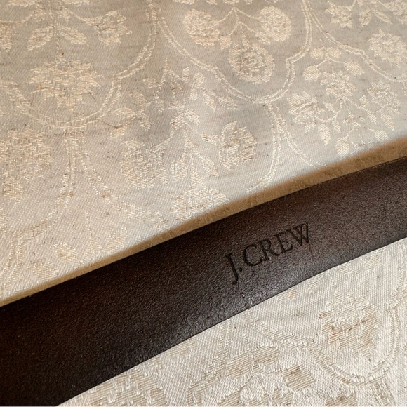 J.Crew Solid Brass Buckle Genuine Leather Belt – Size 34 - Picture 3 of 9